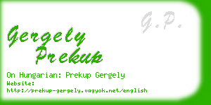 gergely prekup business card